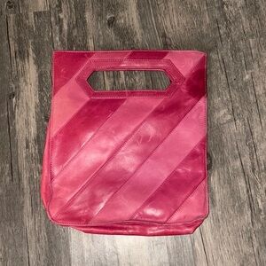 Vintage Armani Exchange red small leather bag - Y2K era